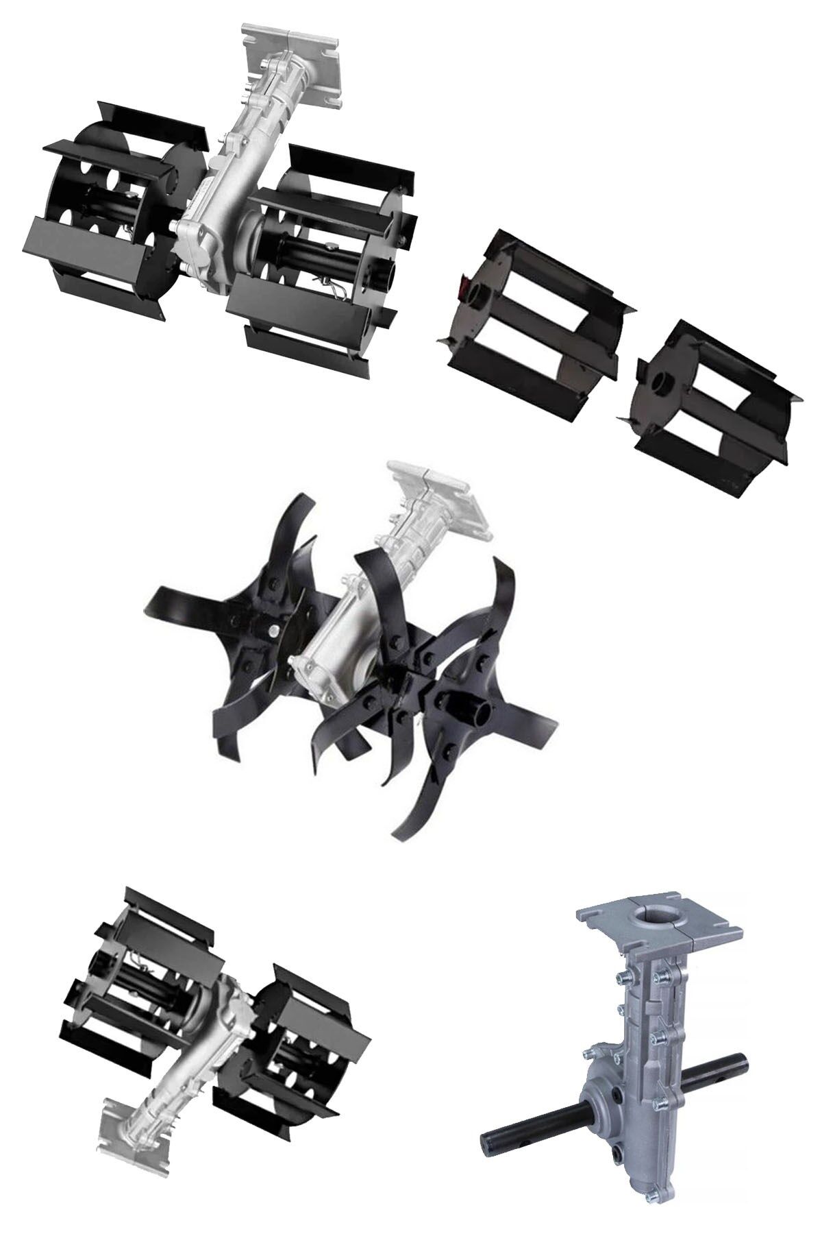 Zorlu Araziler İçin 2'li Super Seri Tırpan Başlığı Seti Çapalama ve Eşeleme 26-28mm Uyumlu 9Diş