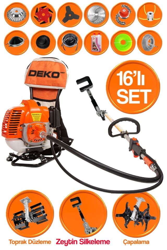 Yeni Nesil Ultra Profesyonel Set Özel Sırt Tırpan + Çapalama Seti + Zeytin Toplama 16 Parça Full Set