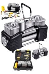 Staxx Yüksek Çelik Gövdeli Çift Piston 12 V 150 PSI Dk 85Lt  Araba Lastik Bot Şişirme Makines