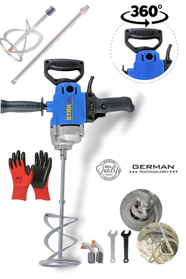 Devir Ayarlı El Tipi Dikey Boya ve Harç Karıştırıcı Mikser Çok Amaçlı Karıştırma Çırpıcı 2000W