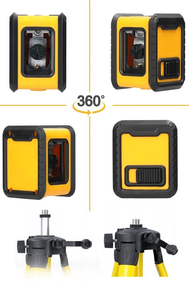 Mini Boy Portatif 2 Köşe Pilli Dikey Ve Yatay Yeşil Işık Lazer Çizgi Hizalama Makinesi + Tripod
