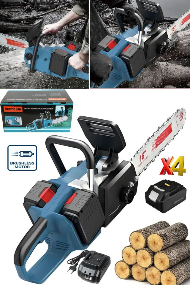 Torks 88 Vf 5 Amp Samsung X4 Akülü Ağaç Dal Odun Kesim Makinası 40 Cm Pala Full Performans