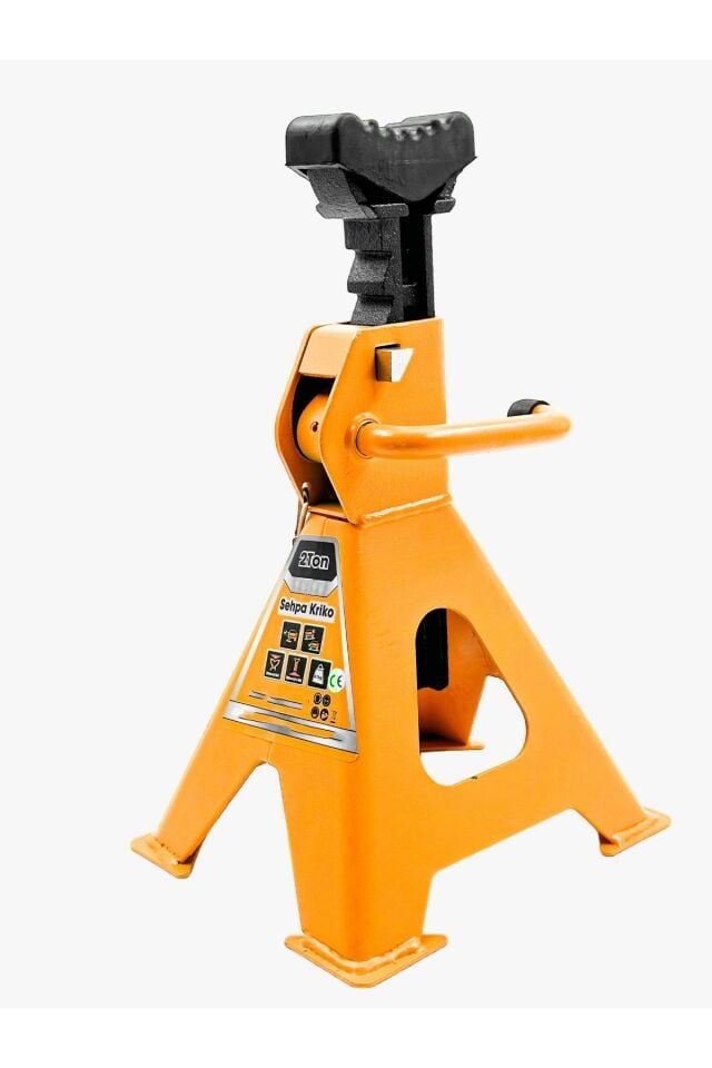 2 Ton 4 Ayaklı Araba Kriko Standı 2 Ton Kaldırma Kapasiteli 2x Çift Kriko Sehbası Oto Araç Krikosu