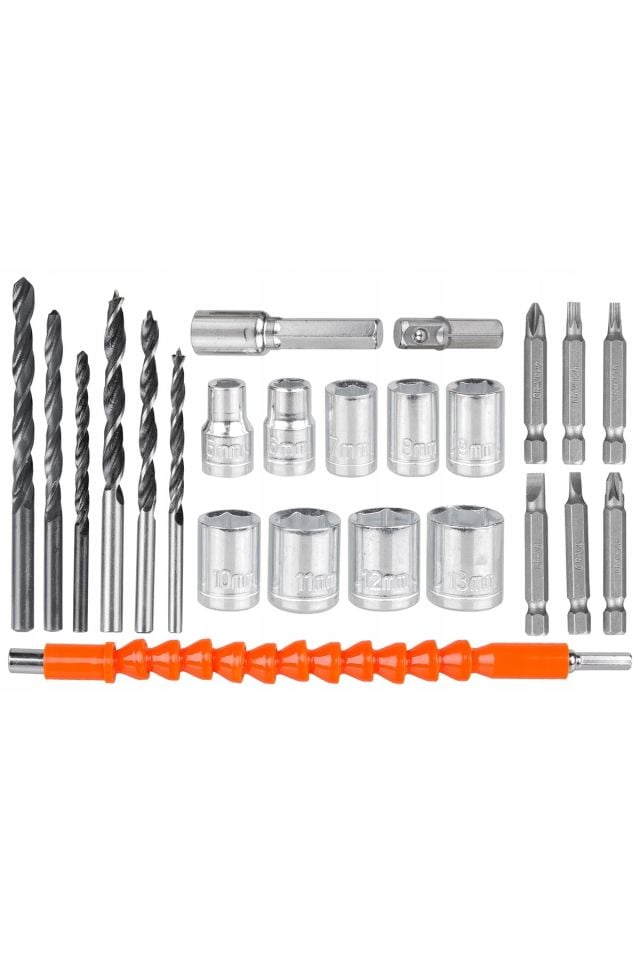 Germany X2 58 V 6 Ah Otomatik Korumalı Metal Şanzuman Çift Akülü Şarjlı Matkap 27 Parça Set Hediyeli