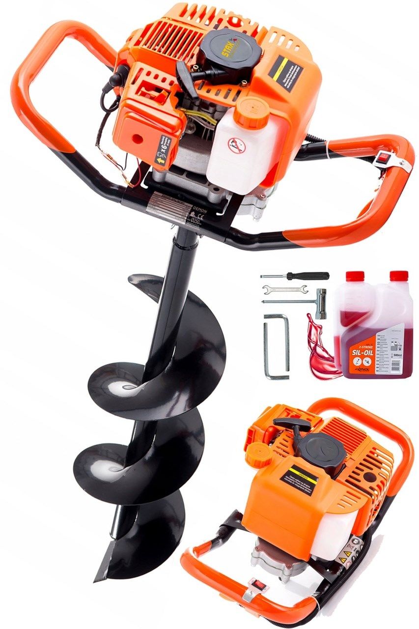 Staxx SGD520 52CC 3HP Benzinli Toprak Burgu Fidan Dikme Makinesi 15Cm Burgu Ucu