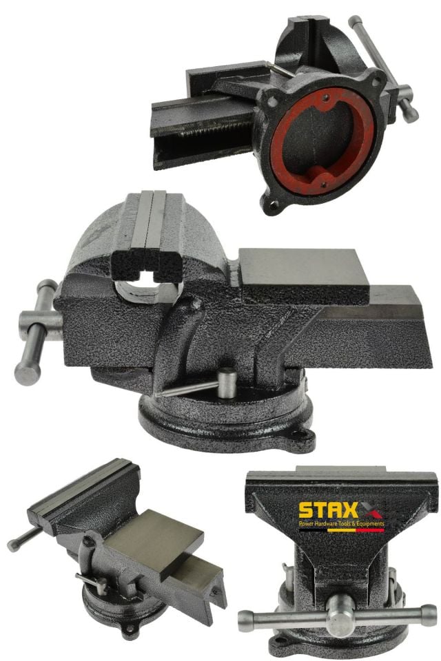 Staxx Power  80mm 3'' 360 Dönerli Taban Çelik Mengene Örslü