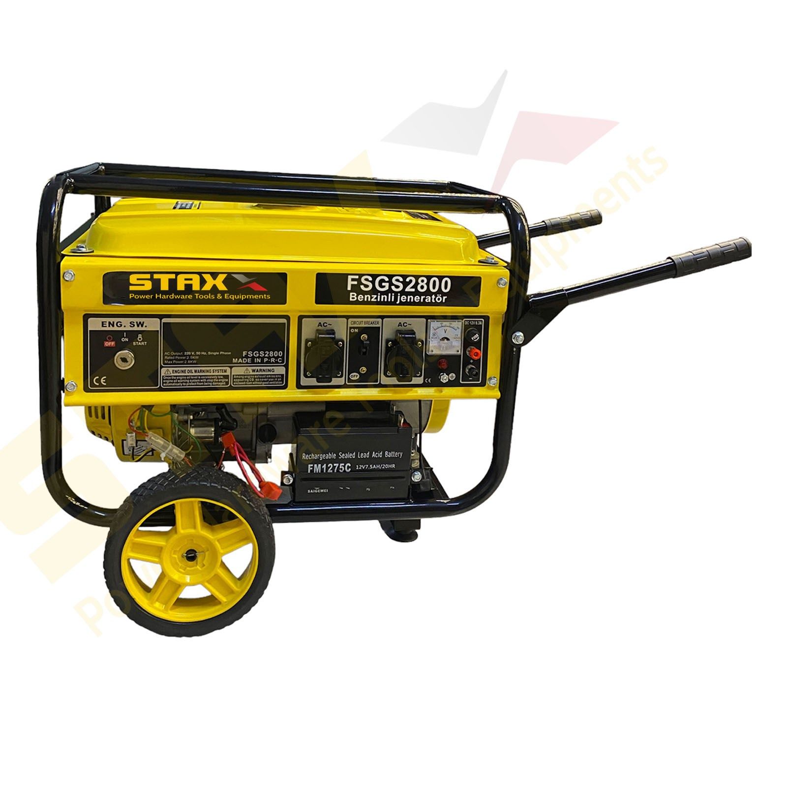 Staxx Power FSGS2800 Marşlı İpli Tekerlekli Benzinli Jeneratör