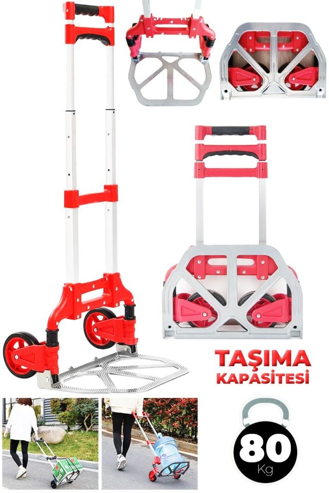 Staxx Power FT80EB 80Kg Teleskopik Katlanır Koli Taşıma Arabası