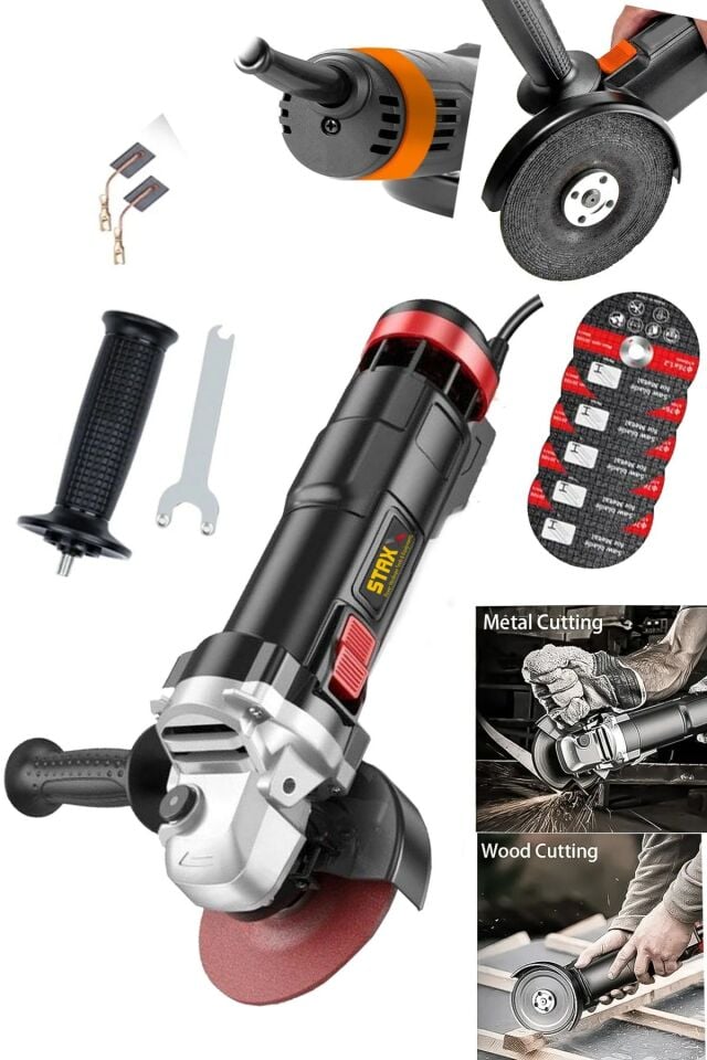 Alman ANG5000 Metal Şanzuman Bakır Sargılı Avuç Içi Taşlama Demir Metal Kesme Makinesi + Taş