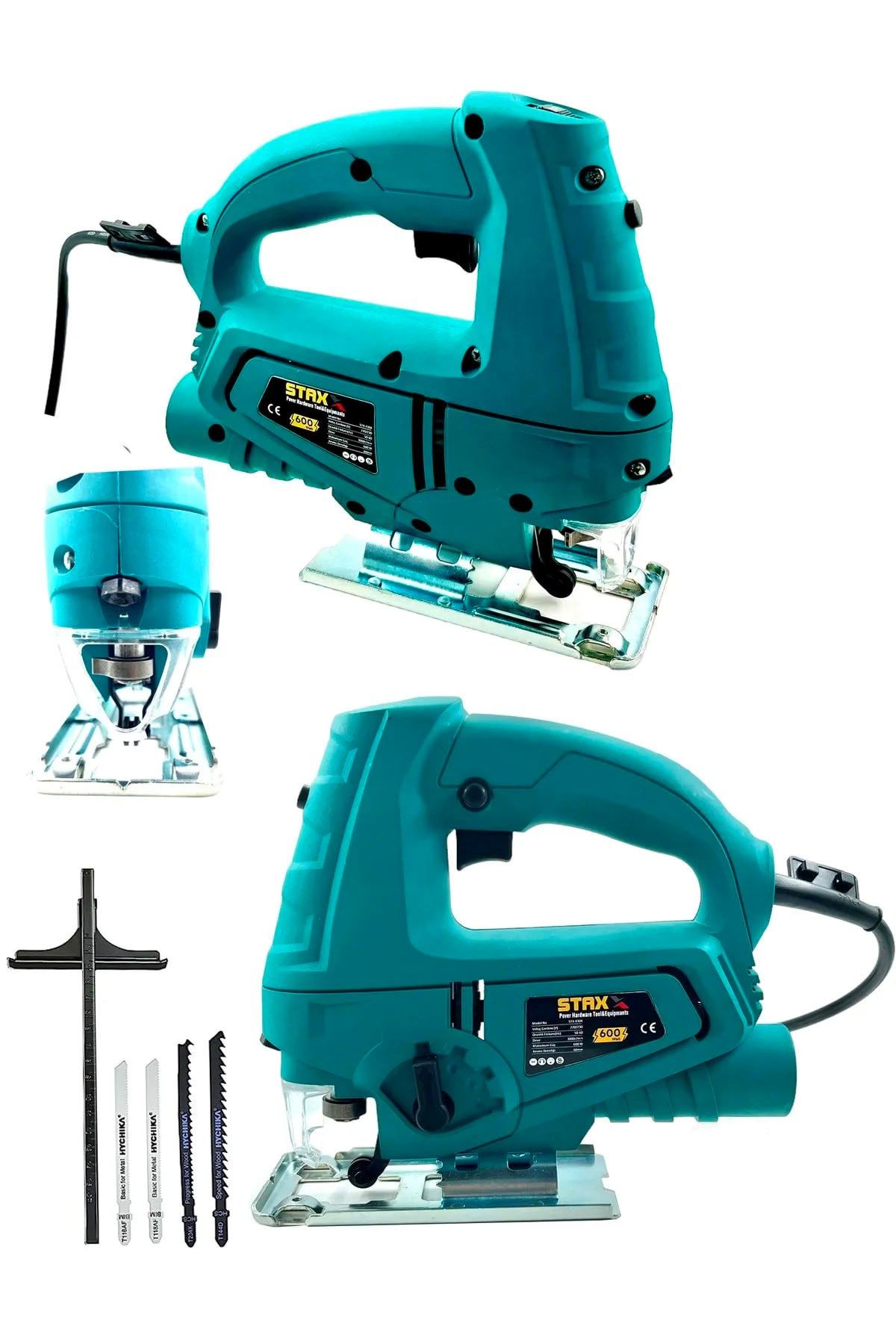 600w 6 Kademe Devir Ayarlı Pandüllü Lazerli Dekupaj Testere Makinesi + 5 Testere Ucu Hediyeli