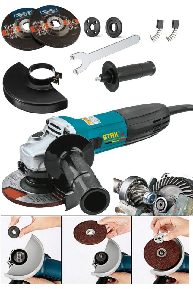 Metal Dişli Sistem Bakır Sargılı 900watt 115mm -125mm Spiral Avuç Içi Kesme Ve Taşlama Makinası