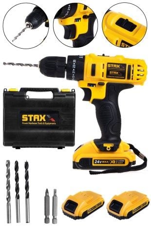 Staxx Power BL76012 24V 5AH Darbeli Şarjlı Vidalama Matkap + 5 Uç