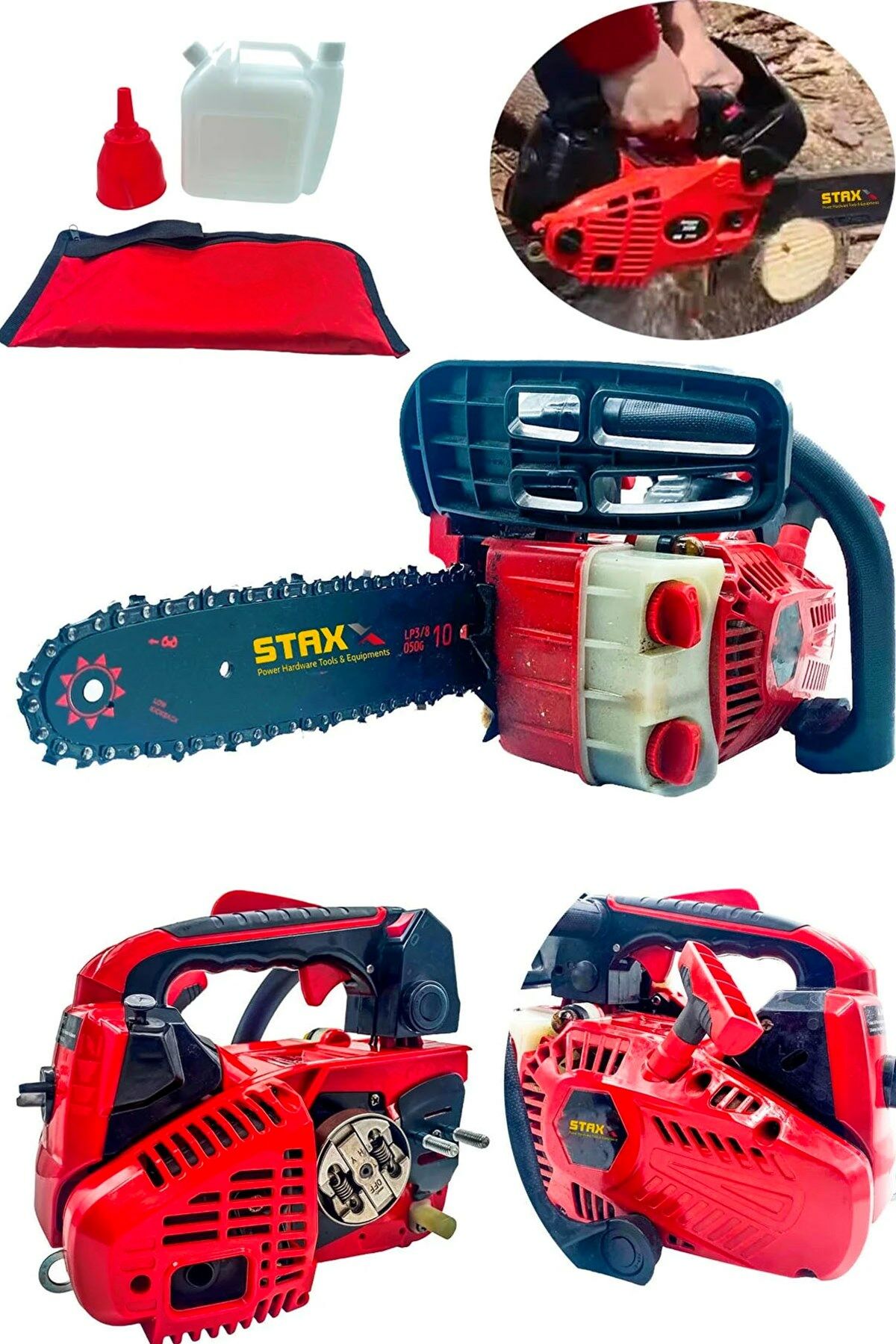 25cc Portatif Mini Benzinli Testere 30cm 13000rpm 1000w Benzinli Dal Budama Kesme Bıçkı Testeresi