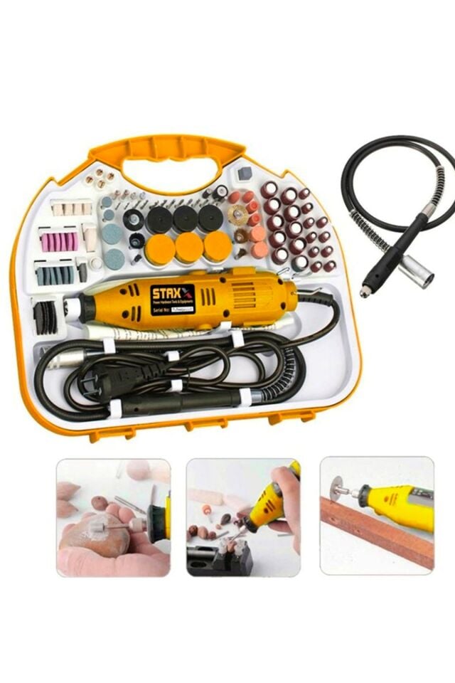 Staxx 300 Parça 400 Watt 60.000 Rpm 6 Kademe Devirli Hobi Gravür