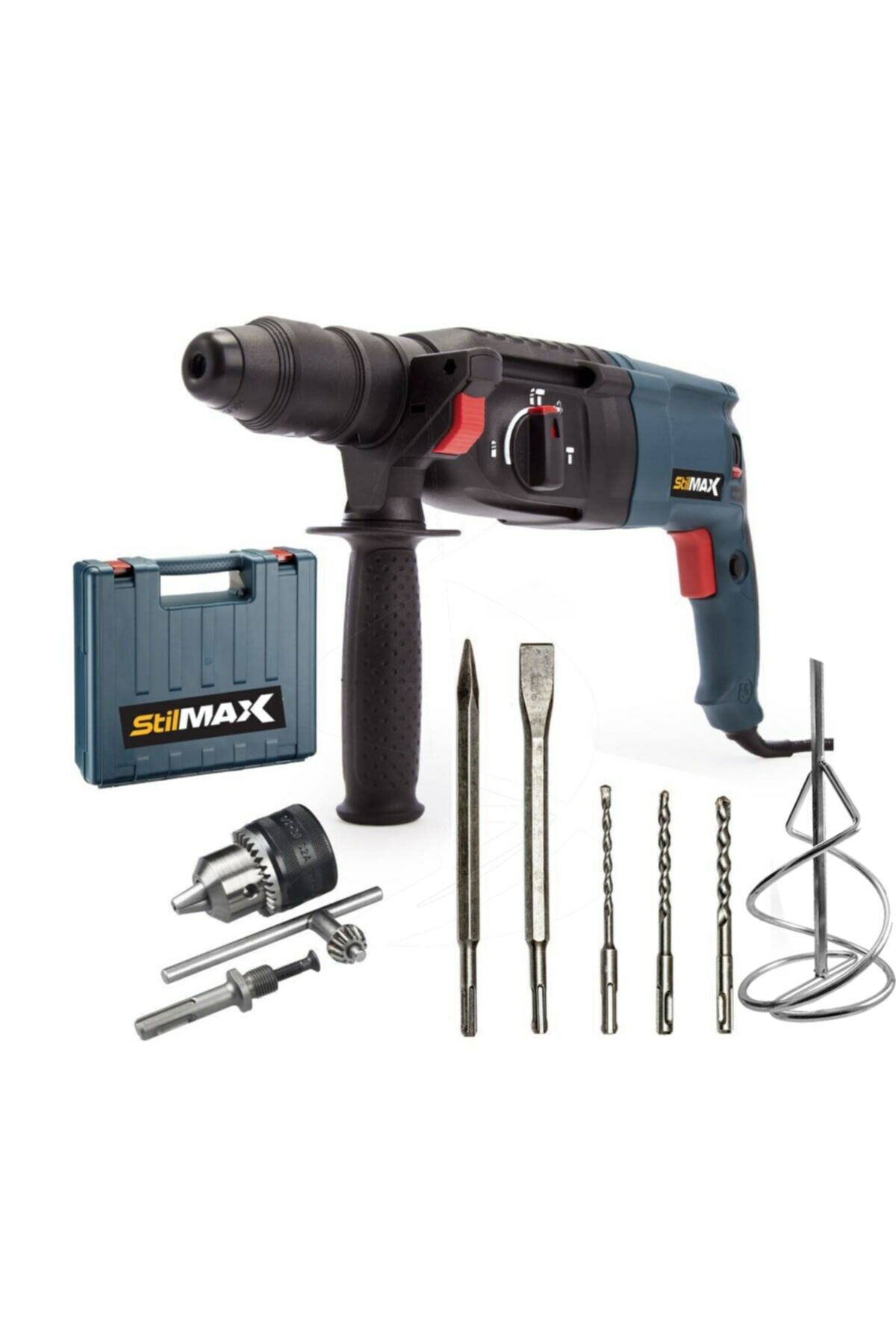Germany 3500 W 5.5j Kırıcı Delici Karıştırıcı Set 5 Adet Sds Uç Ve Boya Karıştırıcı Ucu