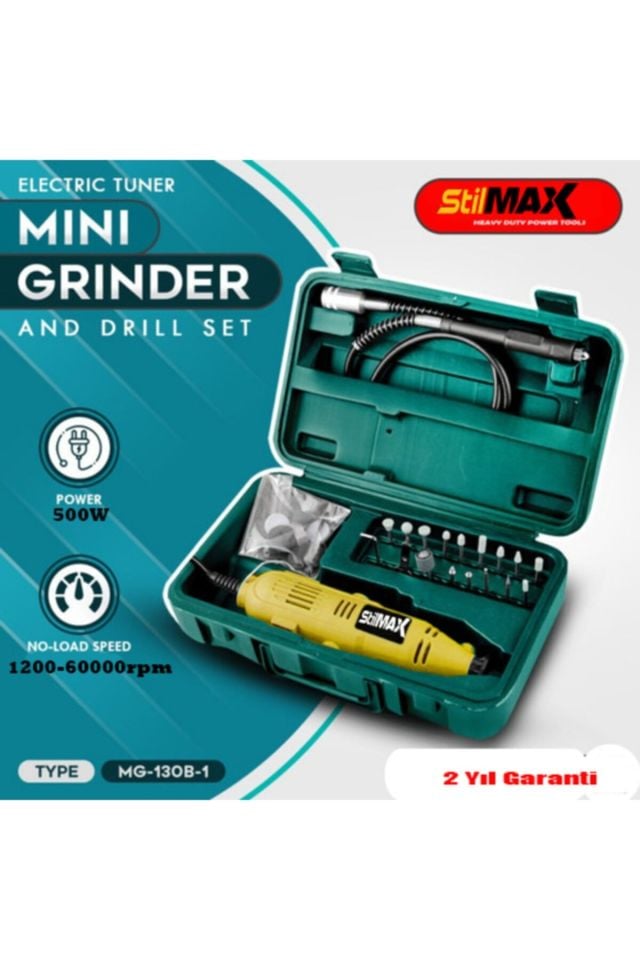 Germany Style 50 Parça Gravür Oyma Makinesi Dremel Taşlama Zımpara Kesme Seti 500 Watt