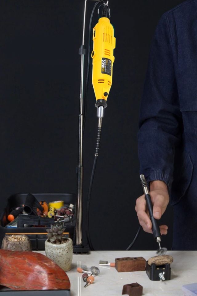 Italy Super550 462 Parça 500w Devir Ayarlı Çift Adet Gravür Oyma Makinesi Dremel Taşlama Zımpara Set