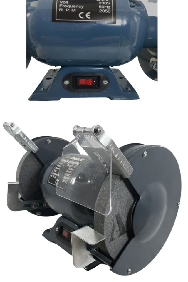 Germany Type 175mm 550watt Tezgah Üstü Taşlama Bakır Sargı Bıçak Balta Bileme Çark Taşı Taş Motoru