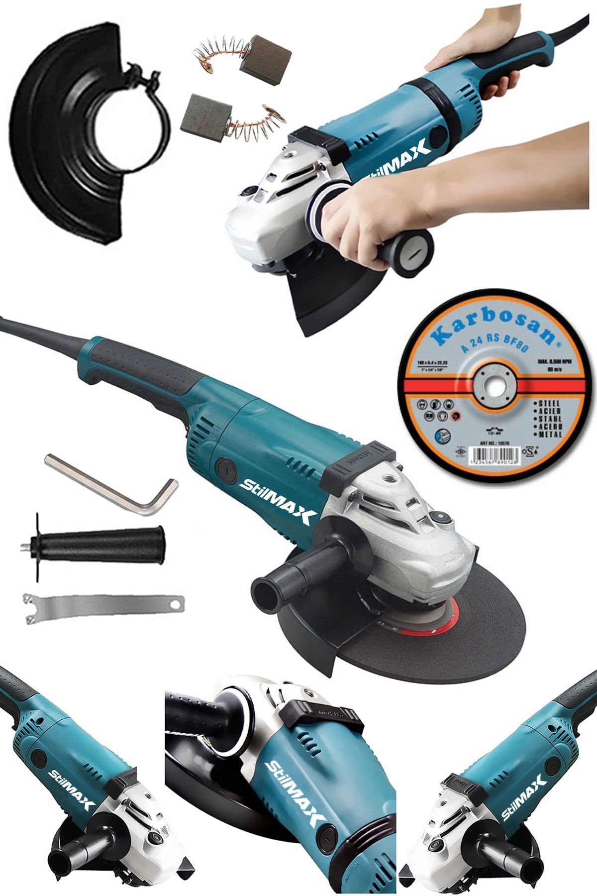Bakır Sargılı Oto Dişli Yağlama Sistemi Jl9050 230 Mm 2700 Watt Taşlama Ve Kesme Makinesi + Taş