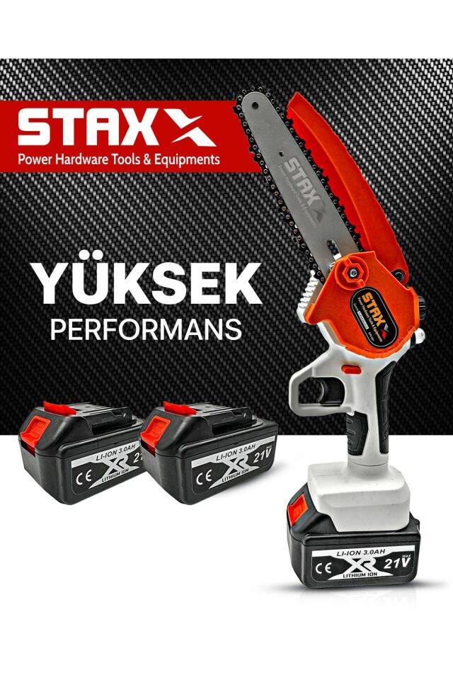 21v 3ah Super Seri Çift Akülü 15 Cm Pala Dal Budama Bıçkı Makinası Yağ Pompalı Seri Kullanım