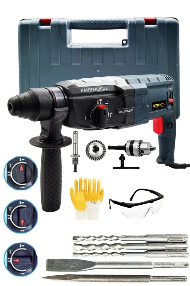 Kd3290 Metal Dişli Şanzıman Kırıcı Delici Darbeli Matkap 2-28mm Hilti 3.5 J 900w + Mandren Hediye
