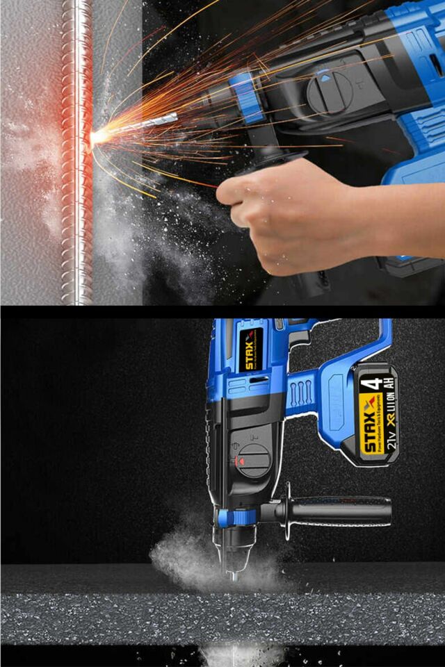 Akt214a Kömürsüz Brushless Motorlu 21v 4ah 5j Akülü Kırıcı Delici Metal Dişli + Set Hediyeli