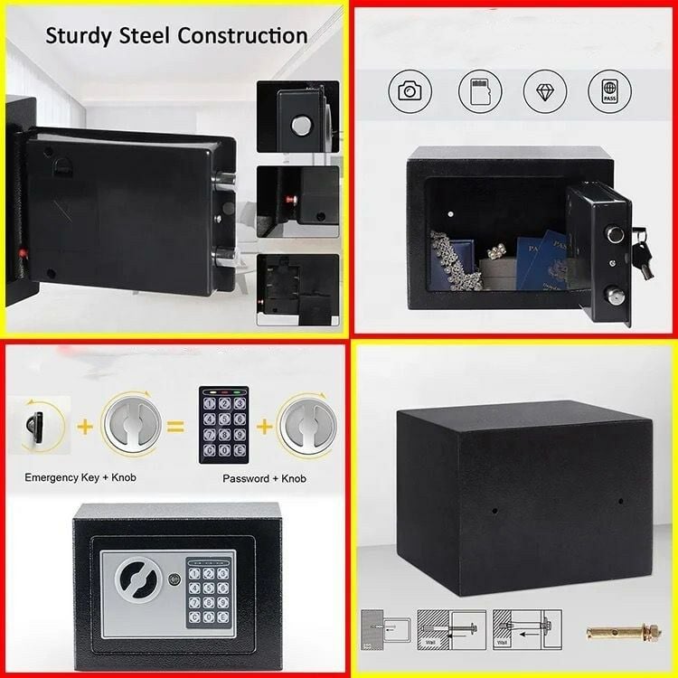 Staxx Power 17EF Elektronik Şifreli Çelik Para Kasası Büyük Boy Otel Tipi Kasa 3 mm