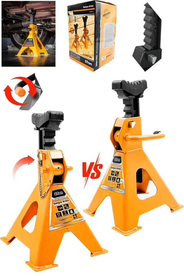 Stilmax 2 Ton Sehpa Kriko Standı X2 Adet Araba Kriko Standı