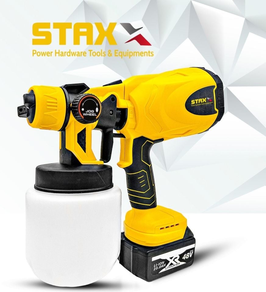STX4800 Yüksek Basınçlı Boya Ilaç Dezenfektan Püskürtme Makinesi Şarjlı Akülü Sprey Boya Tabancası