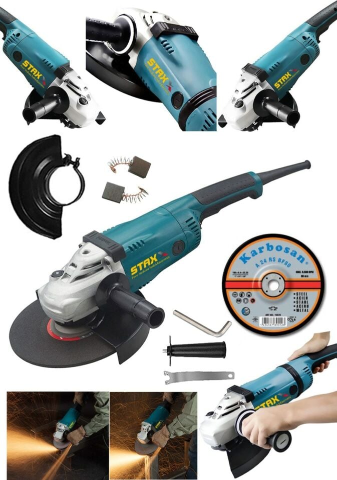 JL9040 230 mm 2600 W Bakır Sargı Otomatik Metal Dişli Taşlama ve Kesme Makinesi + Taş Hediyeli