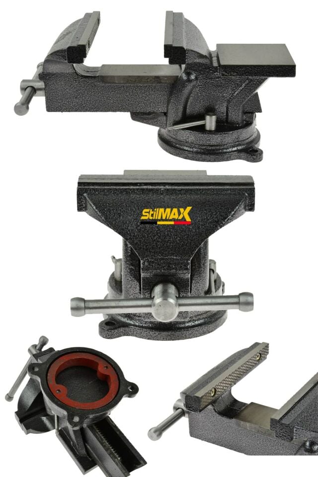 Stilmax 80mm 3'' Dönerli Taban Özel Alaşım Paslanmaz Çelik Mengene