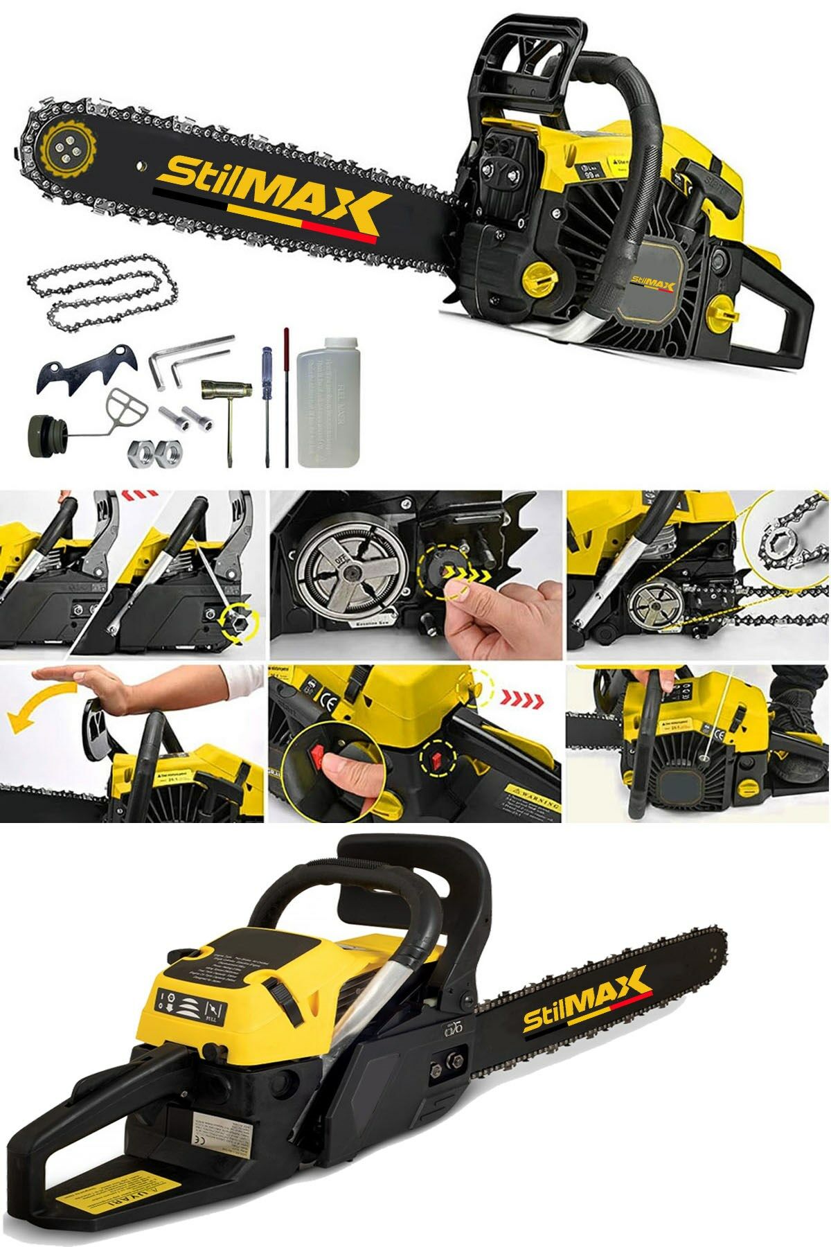 Stilmax Yellow STL9500 Benzinli Ağaç Kesme Makinesi