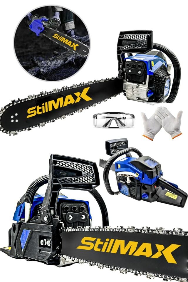 Stilmax Germany Turbo9200 Benzinli Ağaç Odun Dal Kesme Makinesi