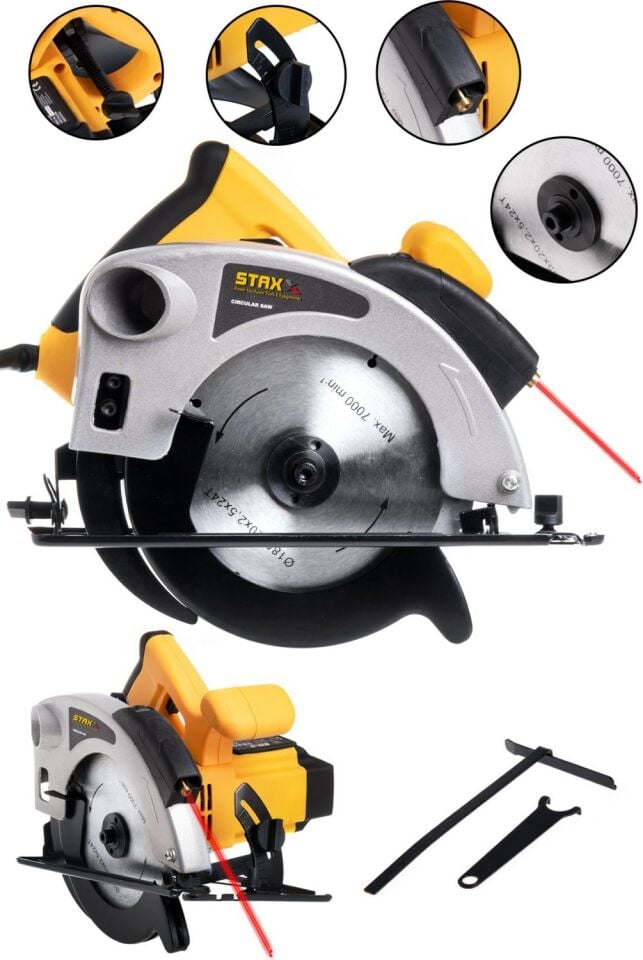 Fermany Technology 3700 Watt Fast Profesyonel Bakır Sargı Lazerli Açılı Kesim 185MM Daire Testere
