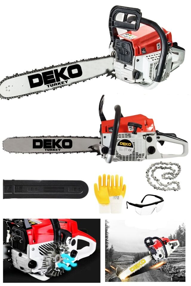 Deko Turkey DKT52BZ 52cc 4.3HP Benzinli Motorlu Testere Bıçkı Makinesi