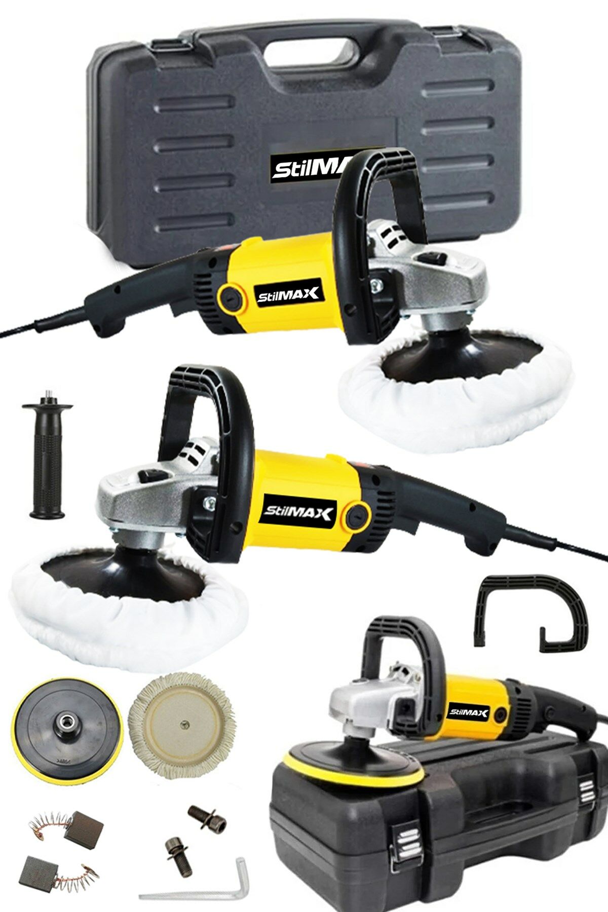 Stilmax Metal Dişli Stl1400PL 180 MM Devir Ayarlı Zımpara Pasta Cila Polisaj Makinesi