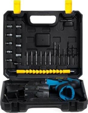 24 V 5 Ah  Şarjlı Matkap Vidalama Metal Şanzıman Çift Samsung Bataryalı +  24 Parça Set