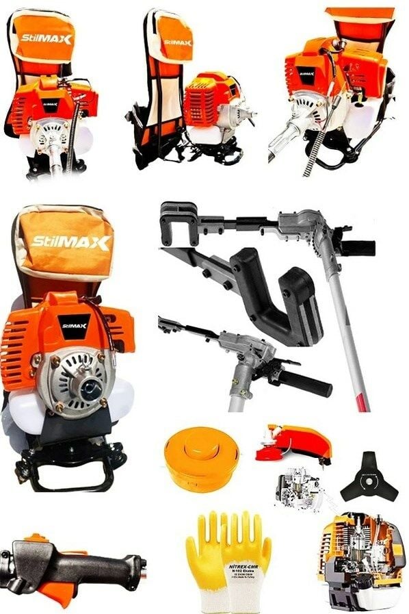 Stilmax ST3263Z Benzinli Sırt Tipi Tırpan Ot Biçme Makinesi + Zeytin Silkeleme