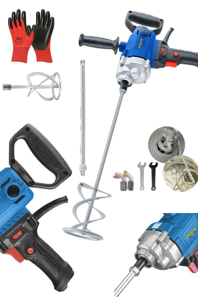 Devir Ayarlı El Tipi Dikey Boya ve Harç Karıştırıcı Mikser Çok Amaçlı Karıştırma Çırpıcı 2200W