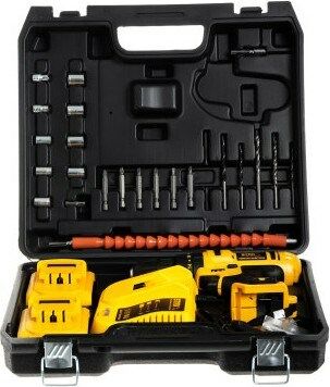 Type 24V 5 Ah Matkap Vidalama Çift Şanzımanlı Samsung Çift Akülü Şarjlı Matkap + 24 Parça Set