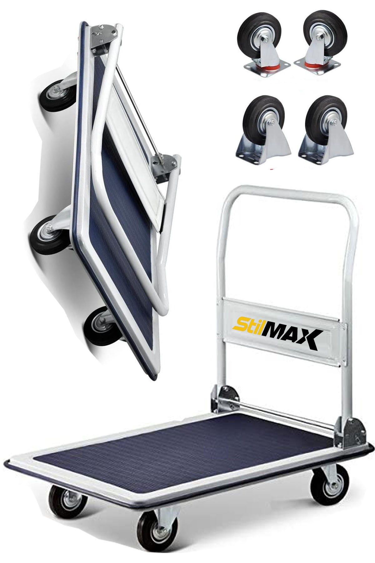 Stilmax 300 Kg Katlanır Tabla Koli Yük Paket Taşıma El Arabası