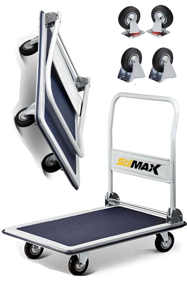 Stilmax 300 Kg Katlanır Tabla Koli Yük Paket Taşıma El Arabası
