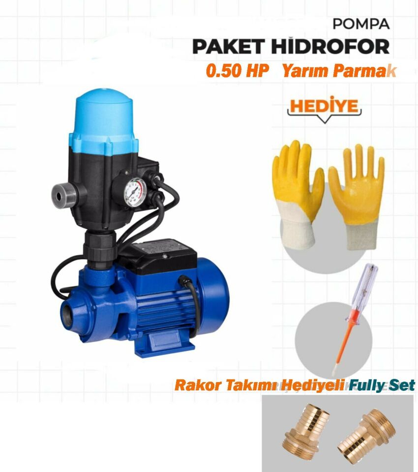 Staxx Power Metal Dişli Paslanmaz Mil Paket Hidrofor Otomatik Sistem Su Pompası 2 Kat 2 Daire +Rakor