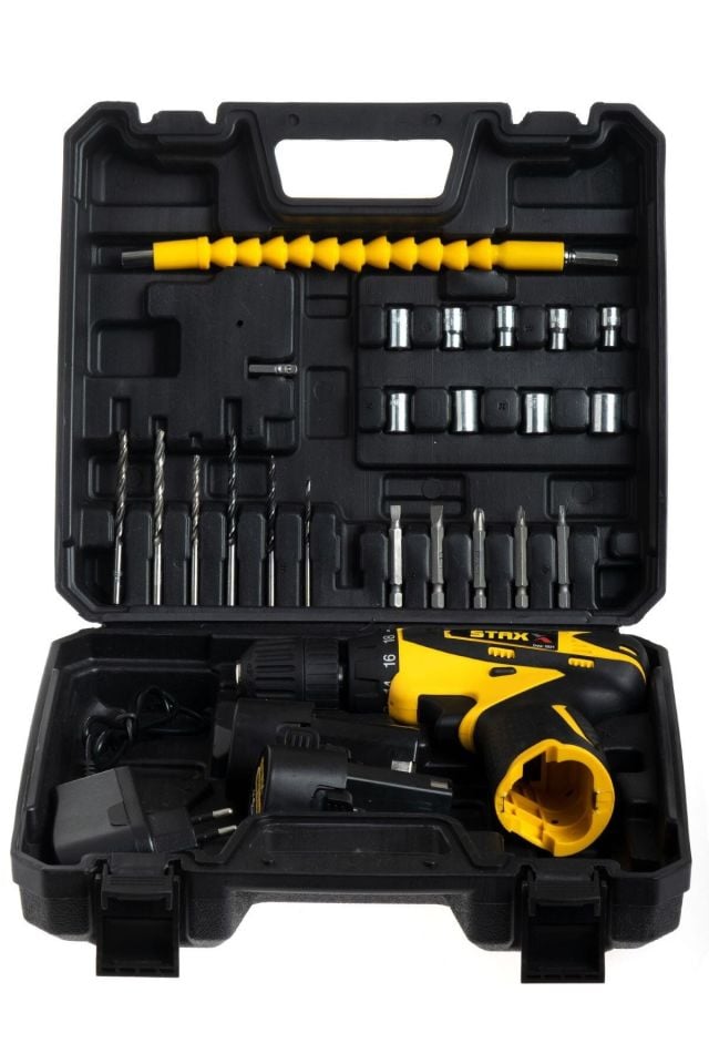 Germany Hybrid Tech 36v 5ah Çift Şanzımanlı Samsung Çift Akülü Şarjlı Matkap Vidalama +24 Parça Set