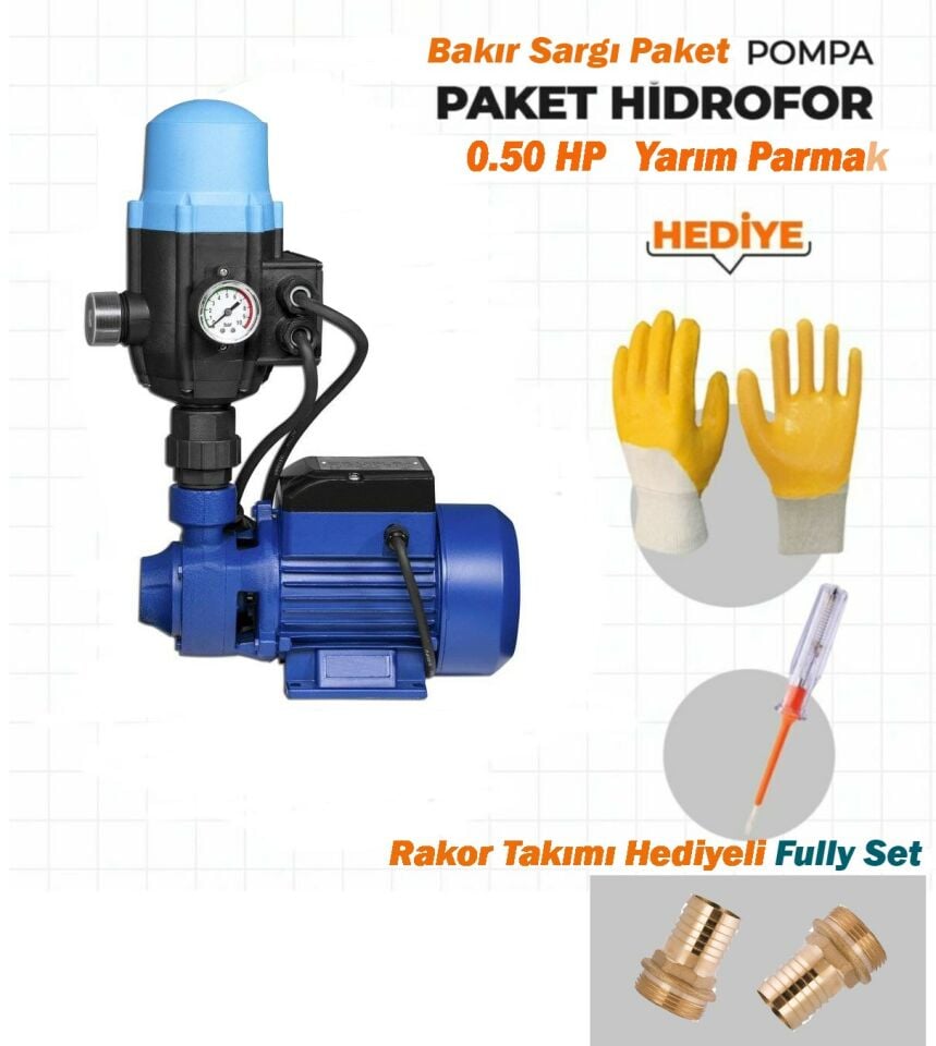 Metal Dişli Sistem Paket Hidrofor Otomatik Su Pompası