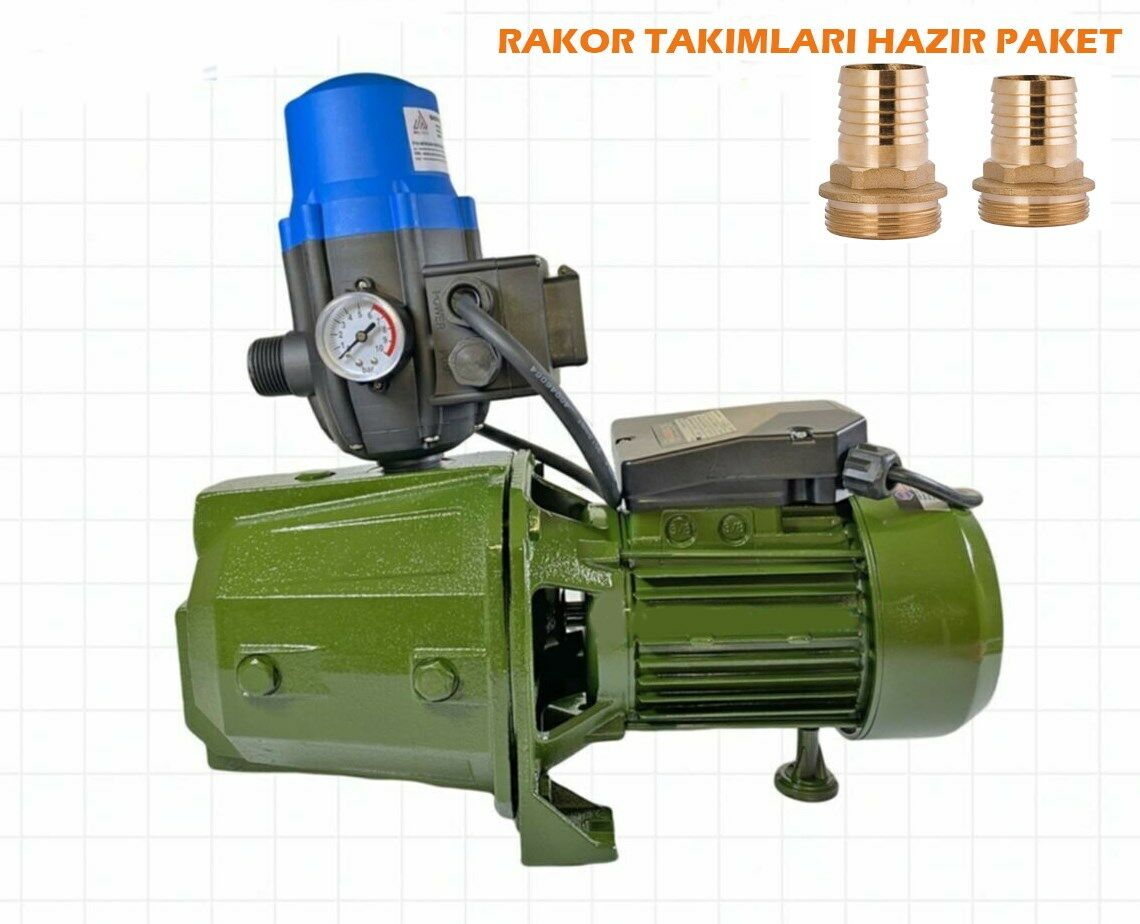 Metal Dişli Otomatik Sistem Paket Hidrofor Su Pompası 1Hp Rakor