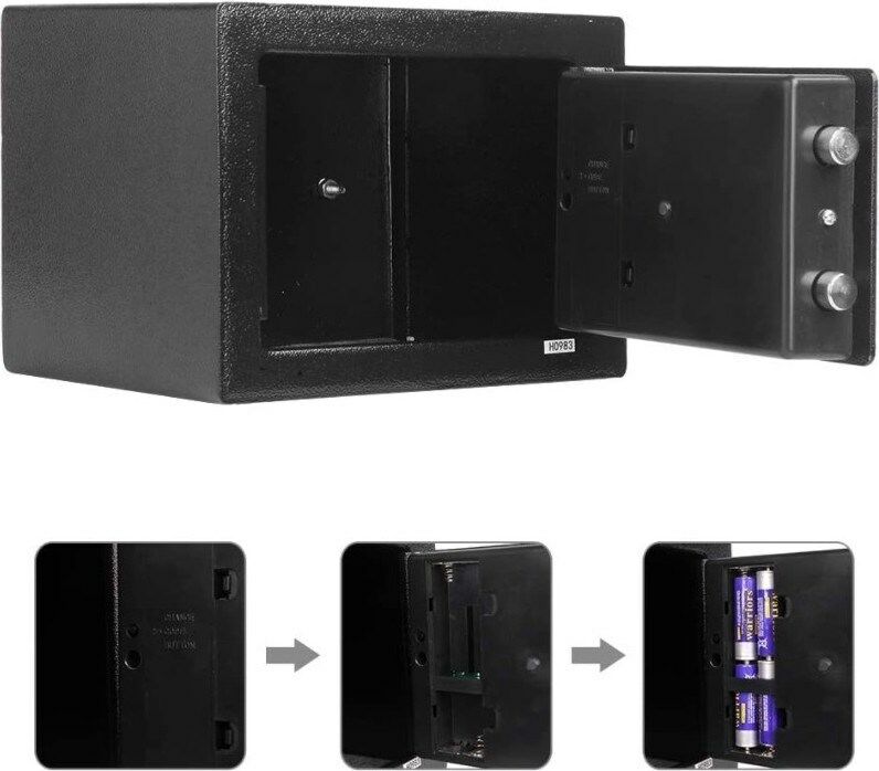 Staxx Power Elektronik Şifreli Para Kasası Çelik Kasası Otel Kasası 3 mm Montaj Ekipmanları