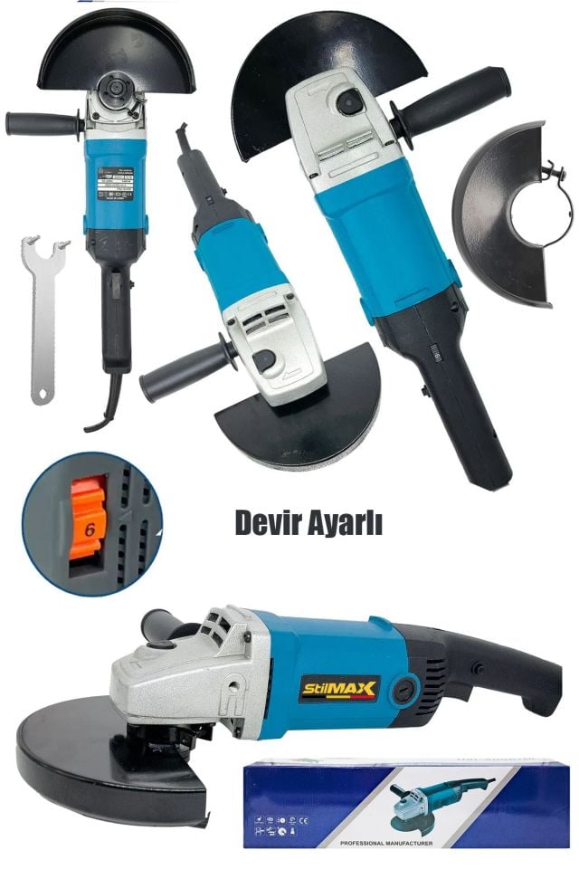 180MM Devir Ayarlı Otomatik Off Start Büyük Boy Taşlama Metal Kesme Spiral Jet Makinesi 4000W