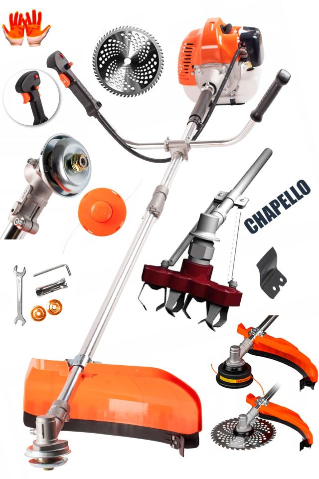 Germany 4x4 Metal Şanzıman 20HPX Yan Tipi Benzinli Motorlu Ot Çalı Tırpanı + Chapello Eşeleme Başlık