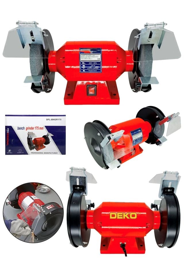 Deko Turkey Çark Motoru 175 Mm Zımpara Balta Bıçak Bileme Makinesi Güçlü Dayanıklı Taslama Motoru